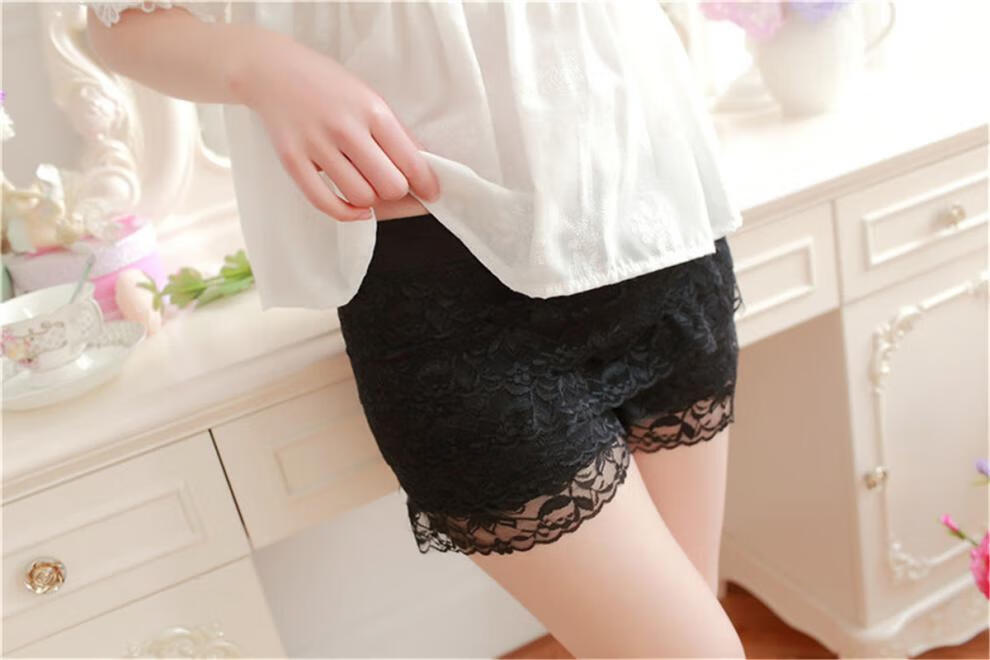 好品质女士春夏款内裤薄款保险裤可外穿性感蕾丝安全裤女学生三分防