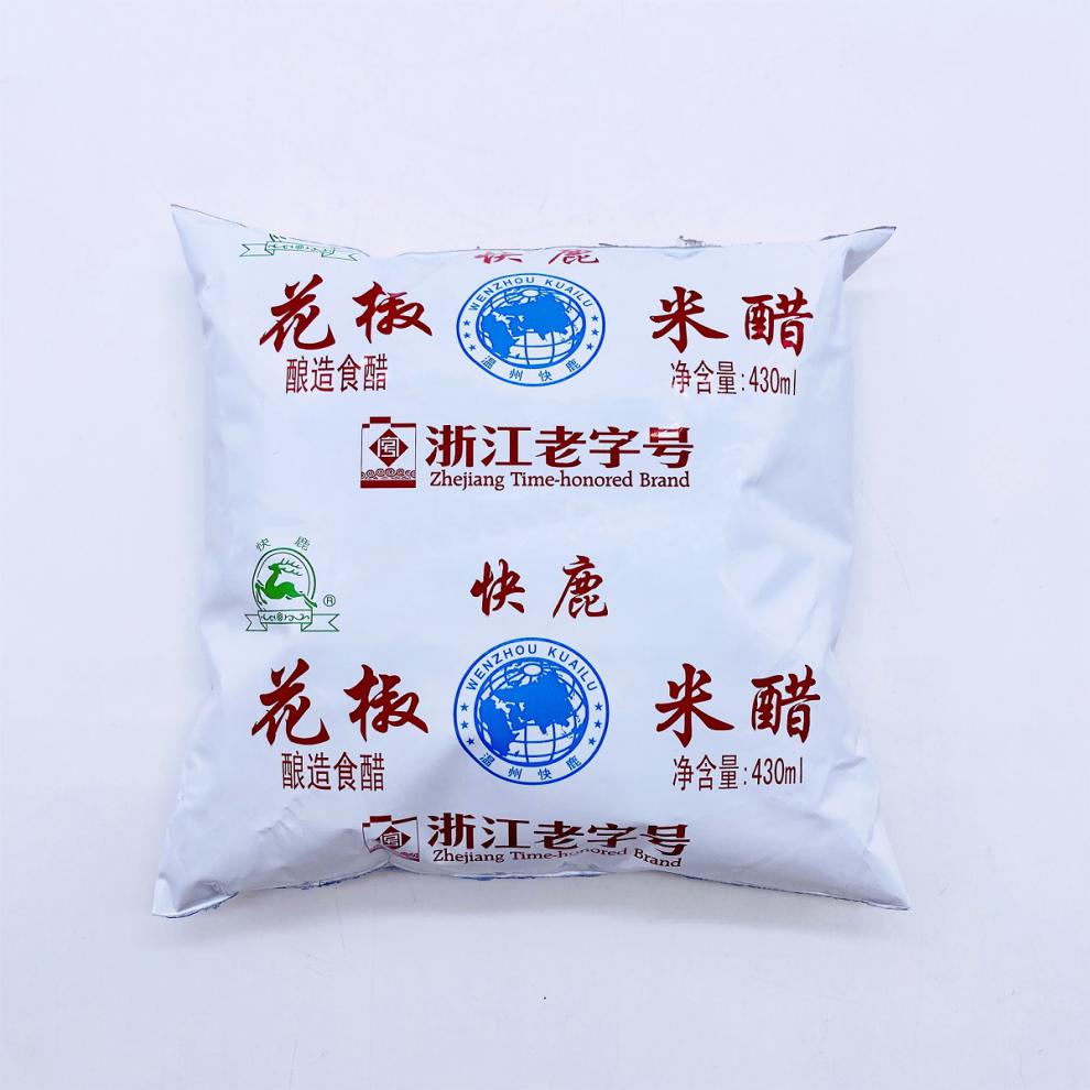温州快鹿花椒米醋430ml*5袋温州家乡的味道米醋袋装昌隆福记【图片