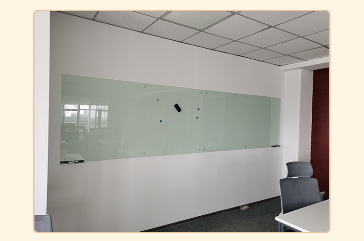 威润祺 挂式烤漆磁性钢化玻璃白板防爆易擦写字板黑板办公教学家用可