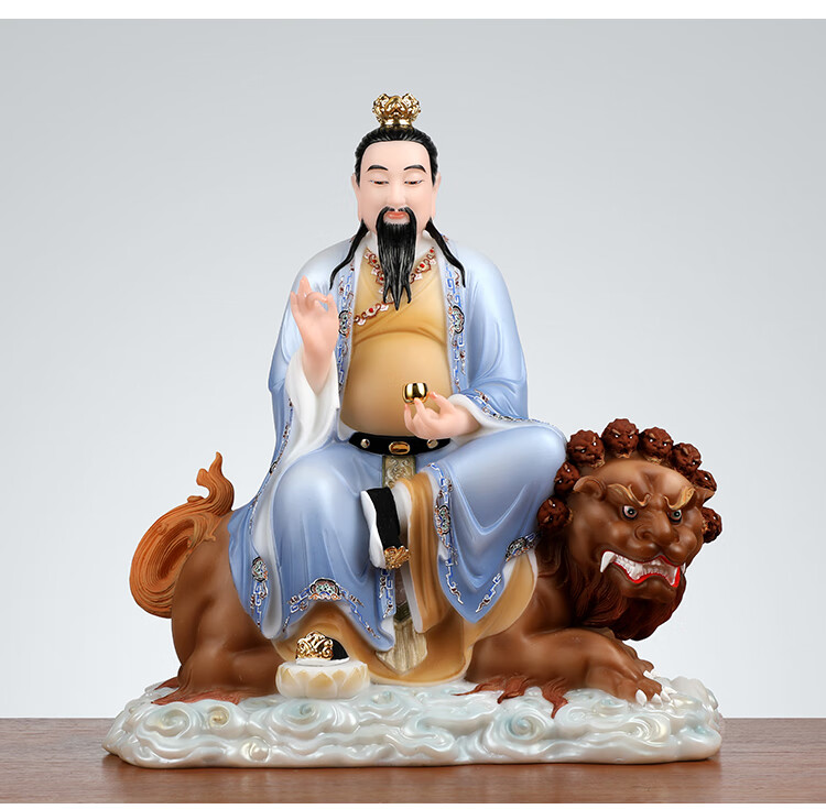 太乙救苦天尊神像太乙真人带骑太乙天尊救苦天尊汉白玉家用供奉 16