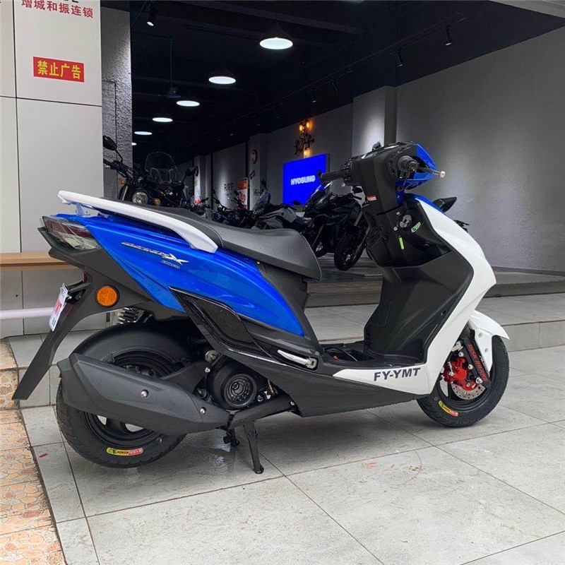 飞鹰摩托车小劲战5代目福臻110新款国4电喷发动机踏板车 fy-ymt劲战