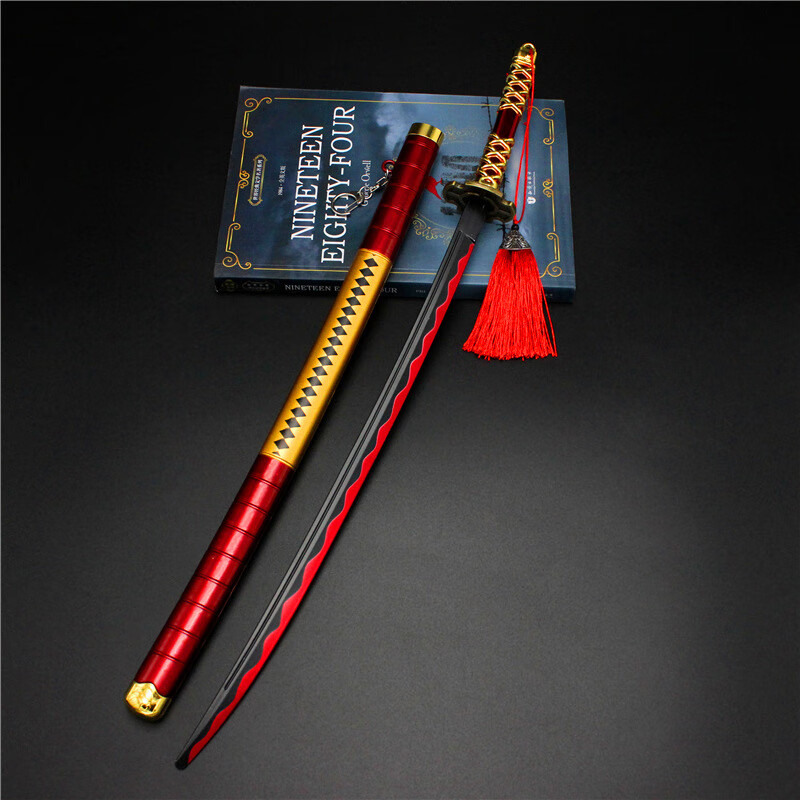 海贼周边模型索隆刀四把雪走三代鬼扯和一字秋水刀合金武气50cm特大号