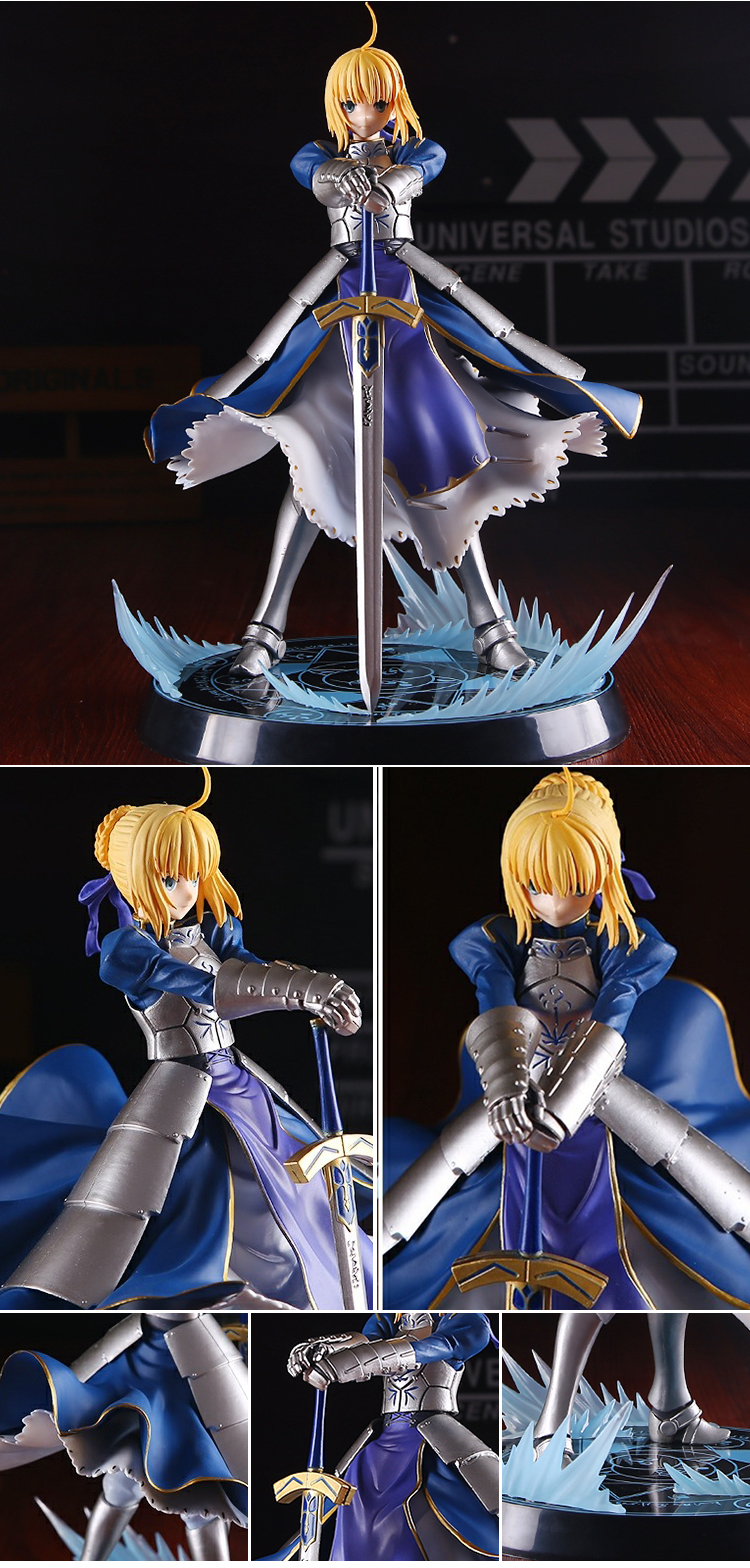 动漫手办黑大邪神和服摩托塞巴吾王模型公仔玩偶摆件 披风骑士王saber