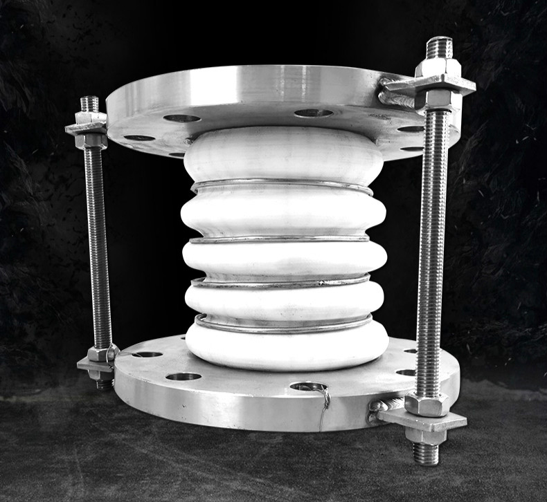 不锈钢金属波纹补偿器耐腐蚀内衬扣押铁氟龙四氟拉杆膨胀节伸缩器dn