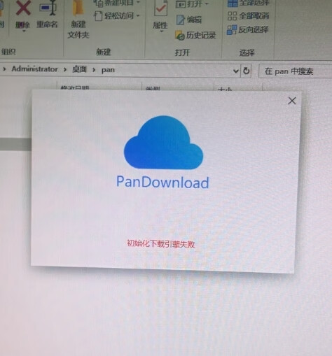 pandownload初始化脚本失败