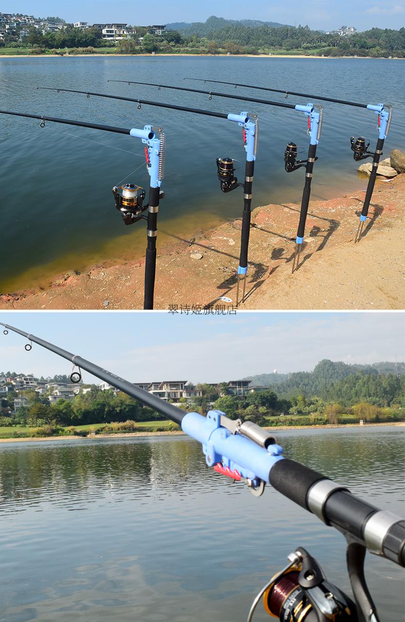 2022新款自动钓鱼神器鱼竿弹簧海竿抛杆硬远投渔具用品装备神器全套装