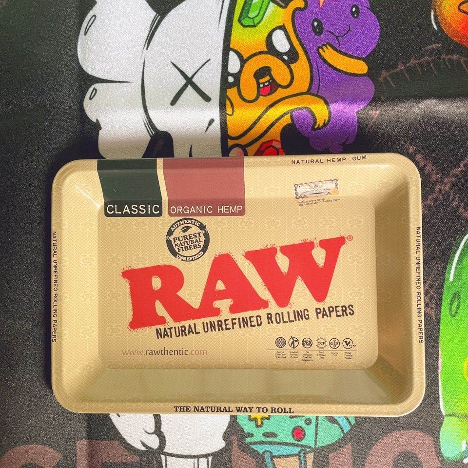 生態家居同款菸絲醒草盤raw收納煙盤手操作檯金屬託盤手卷菸斗絲口糧