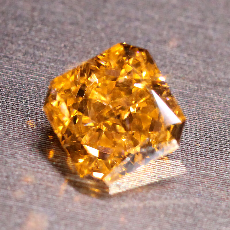 正方形摩根石橙色帕帕拉恰雷迪恩冰花切彩色宝石珠宝裸石戒面镶嵌粉熔