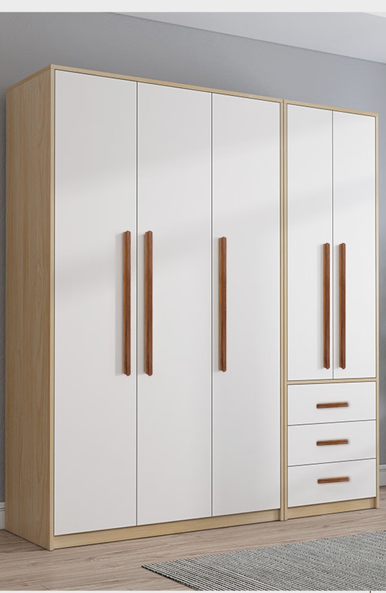 创逸坊柜门实木拉手胡桃木衣柜床头柜抽屉木质拉手长条加长橱柜原木