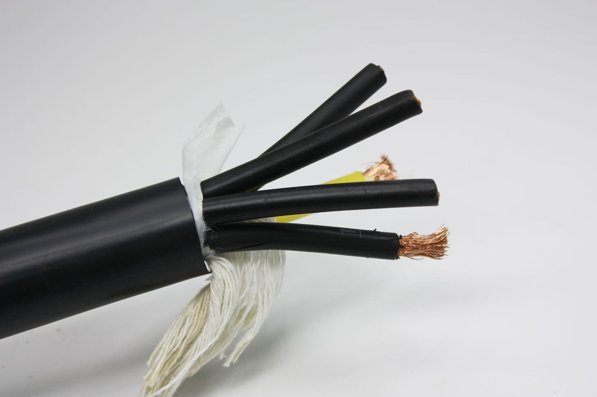 橡胶软护套电缆棉线填充橡套电缆橡胶绝缘软电线拉耐磨生产电缆 黑色*