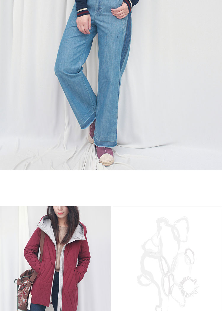 无色无味原创设计酒红色中长款修身百搭白鸭绒冬款羽绒服酒红3616080a