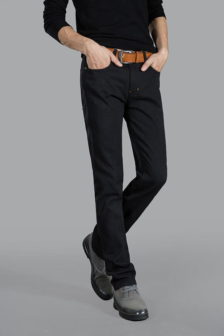 才子同款一件代发男士直筒宽松牛仔裤韩版潮四季款中腰修身男式长裤子