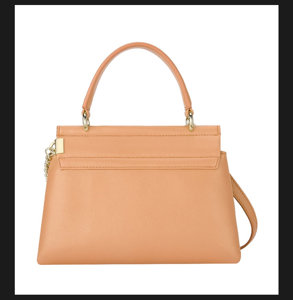 chloe蔻依女包faye系列小号柔软小羊皮革手提包单肩包chc21as413f17浅