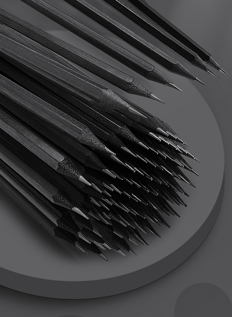 用hb无铅安全儿童幼儿园带橡皮头的铅笔黑色考试答题卡2比素描铅笔 48