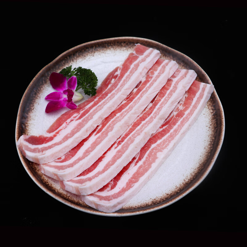 精选厚切五花肉片韩国烤肉烧烤食材韩式商用整块烤肉半成品 4斤【图片