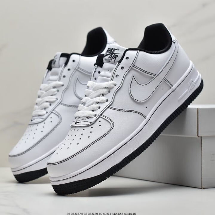 一号低帮男女板鞋高品质刮刮乐牛油果奶咖休闲防 空军一号刮刮乐黑白