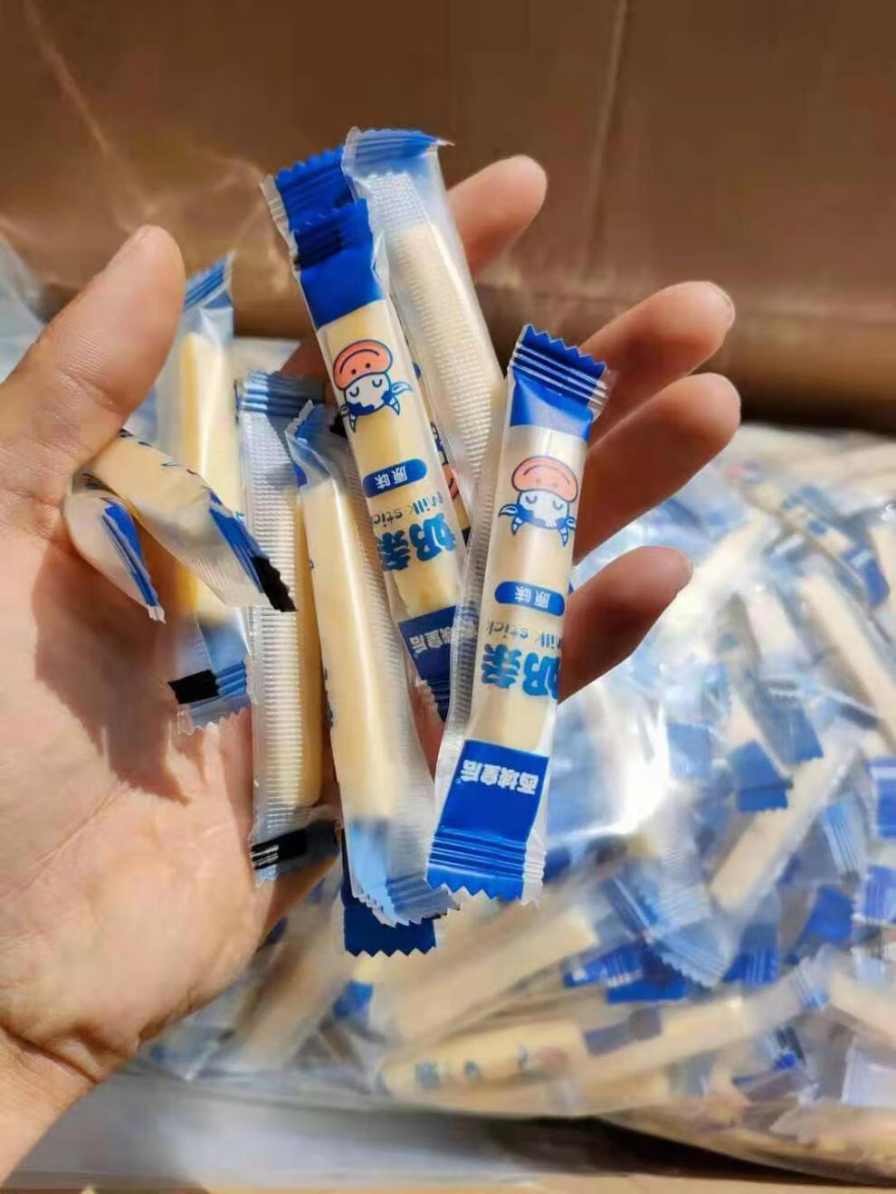 奶酪西域皇后奶条牛奶棒零食软糯好吃独立包装原味奶条500g酸奶条500g