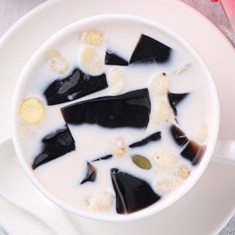 黑凉粉布丁果冻炼乳烧仙草270g坚果燕麦红豆梧州即食凉粉冻休闲零食