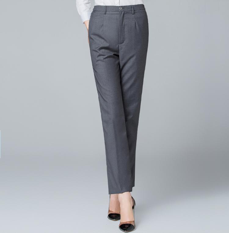 罗蒙职业正装西裤女ol2022年新款职业西装裤深灰色别克哈弗4s店电信