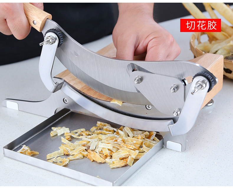 中药材切片机 铡刀家用小型切药刀手工切鹿茸灵芝药材切片刀 灰色 60