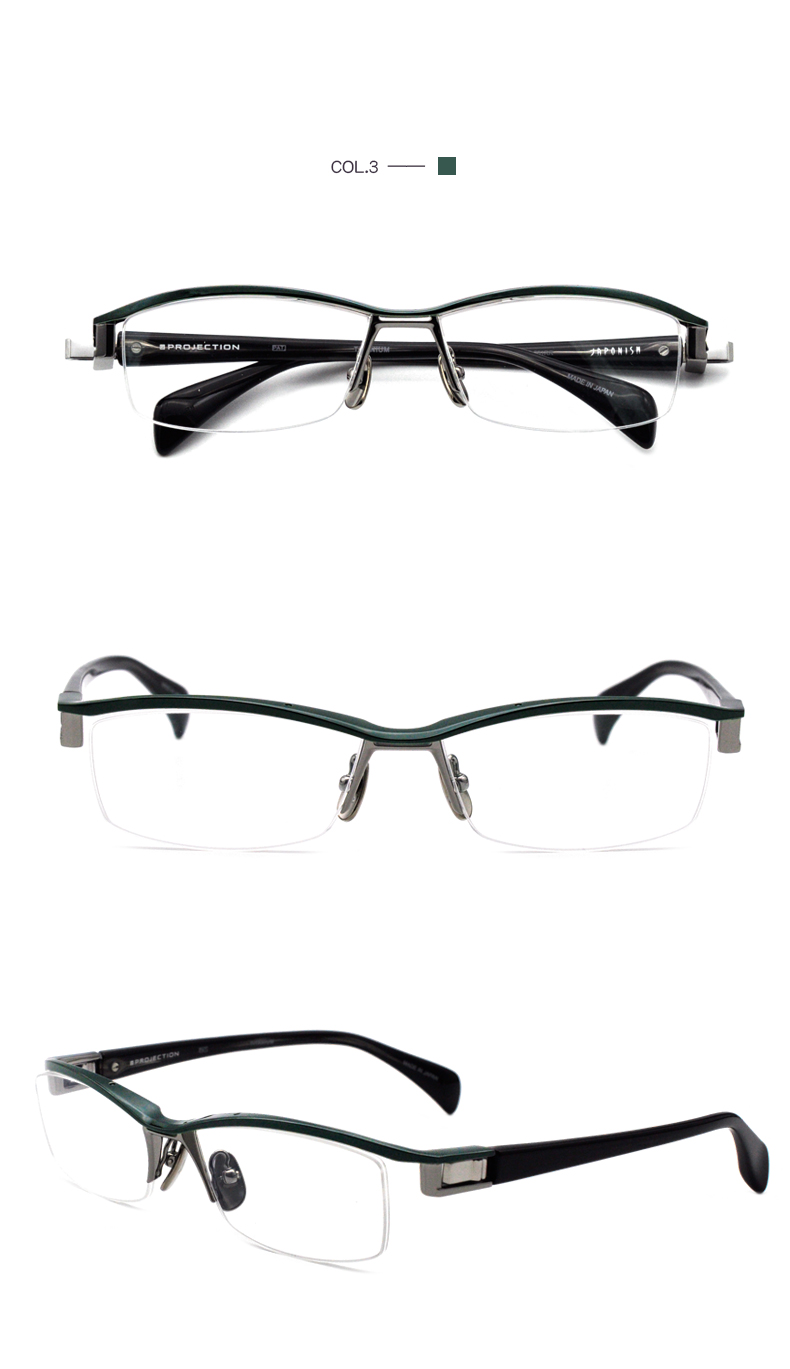 加朋尼斯japonism近视眼镜 半框眼镜男 光学镜架 jp001rr col.