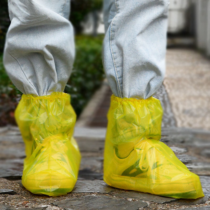 防水儿童一次性雨鞋套学生幼儿园宝宝室户外高筒雨天防沙脚套 儿童