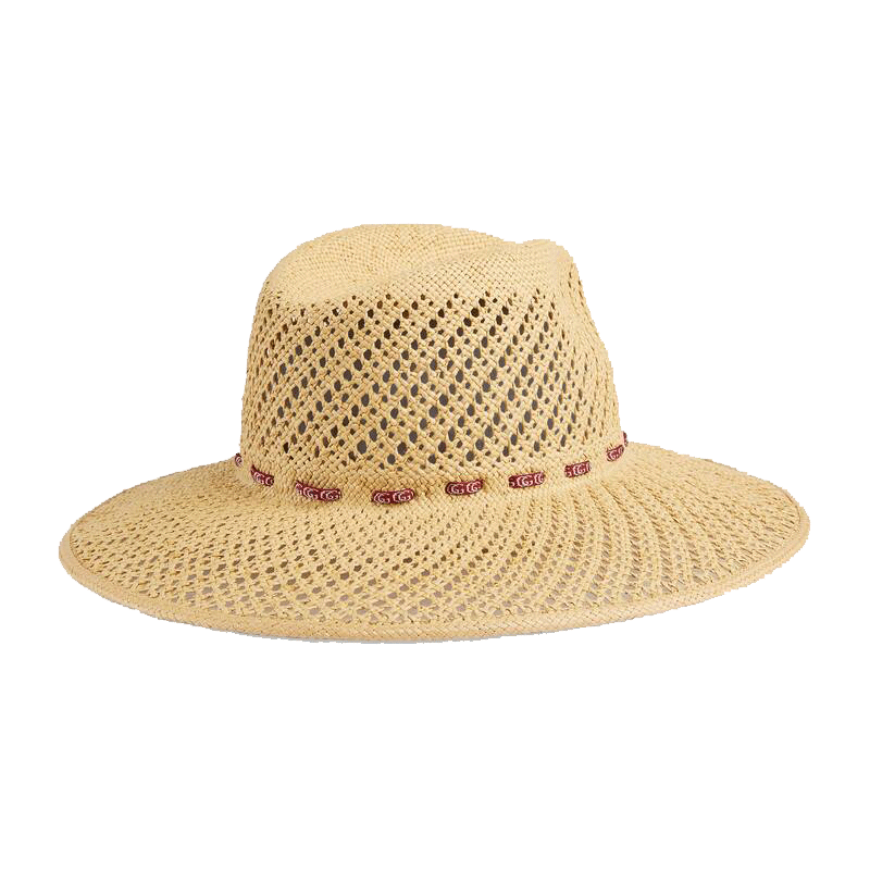 gucci古驰女士帽子草编宽檐帽草帽渔夫帽沙滩帽626892 4hk72 9579代购