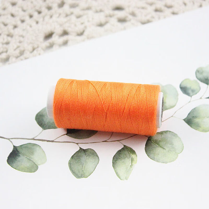 多色优质家用缝纫线手缝线 彩色线团缝衣服针线一卷大概200米 米黄色