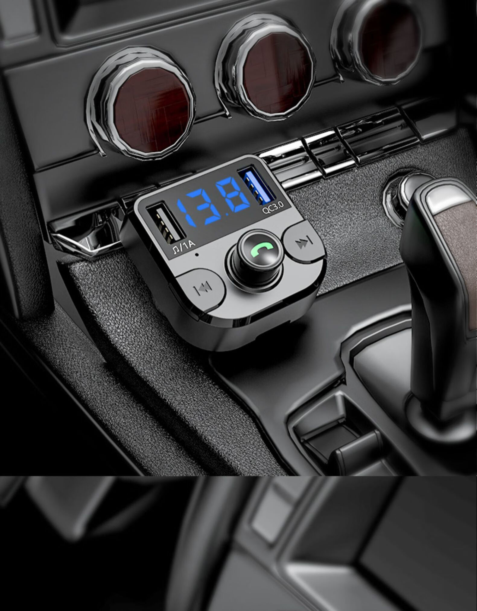 车载蓝牙转换器 车载蓝牙接收器多功能mp3播放器汽车用充电点烟器5.