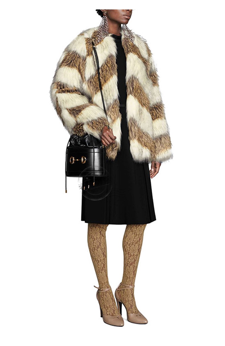 古驰gucci女式马衔扣收腰连衣裙598881xjbyo1000黑色l