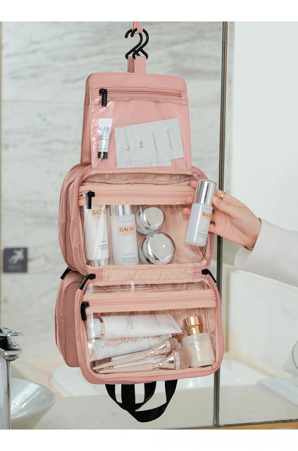 洗漱包女旅行装洗漱套装收纳包便携旅游洗护用品包干湿分离洗漱袋冰川