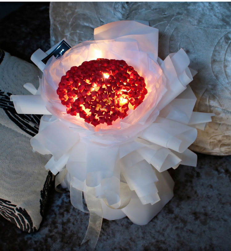 520礼物送男女朋友网红星星花束材料包渐变色七夕情人节生日纪念日