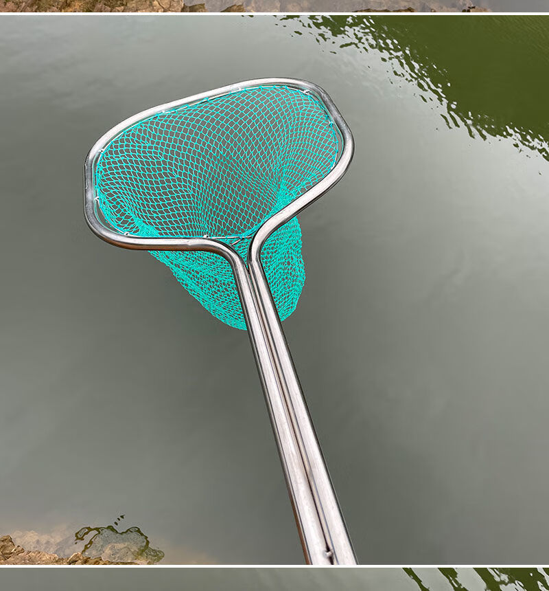 不锈钢抄网捞鱼网水产鱼捞渔具操网网兜鱼捞加厚一体打鱼钓鱼 1.