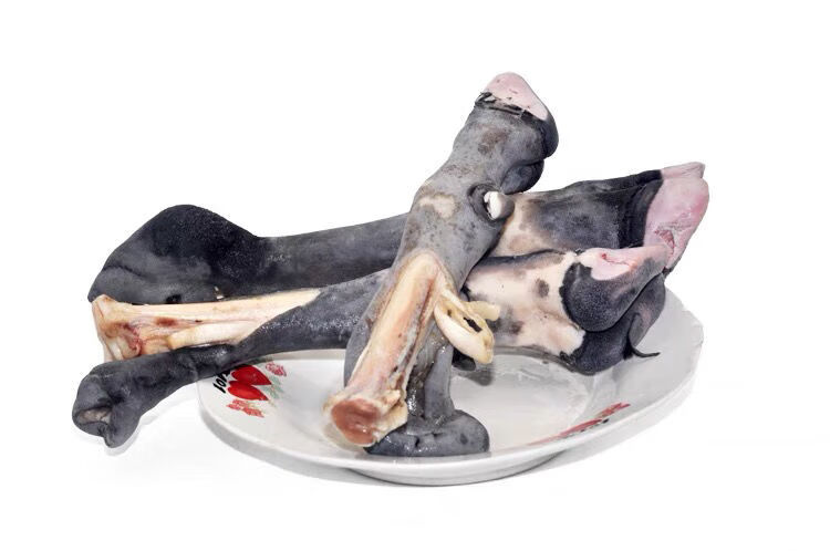 现宰现卖散养黑山羊新鲜羊蹄整只筋多肉多生鲜黑羊蹄 2000g【图片