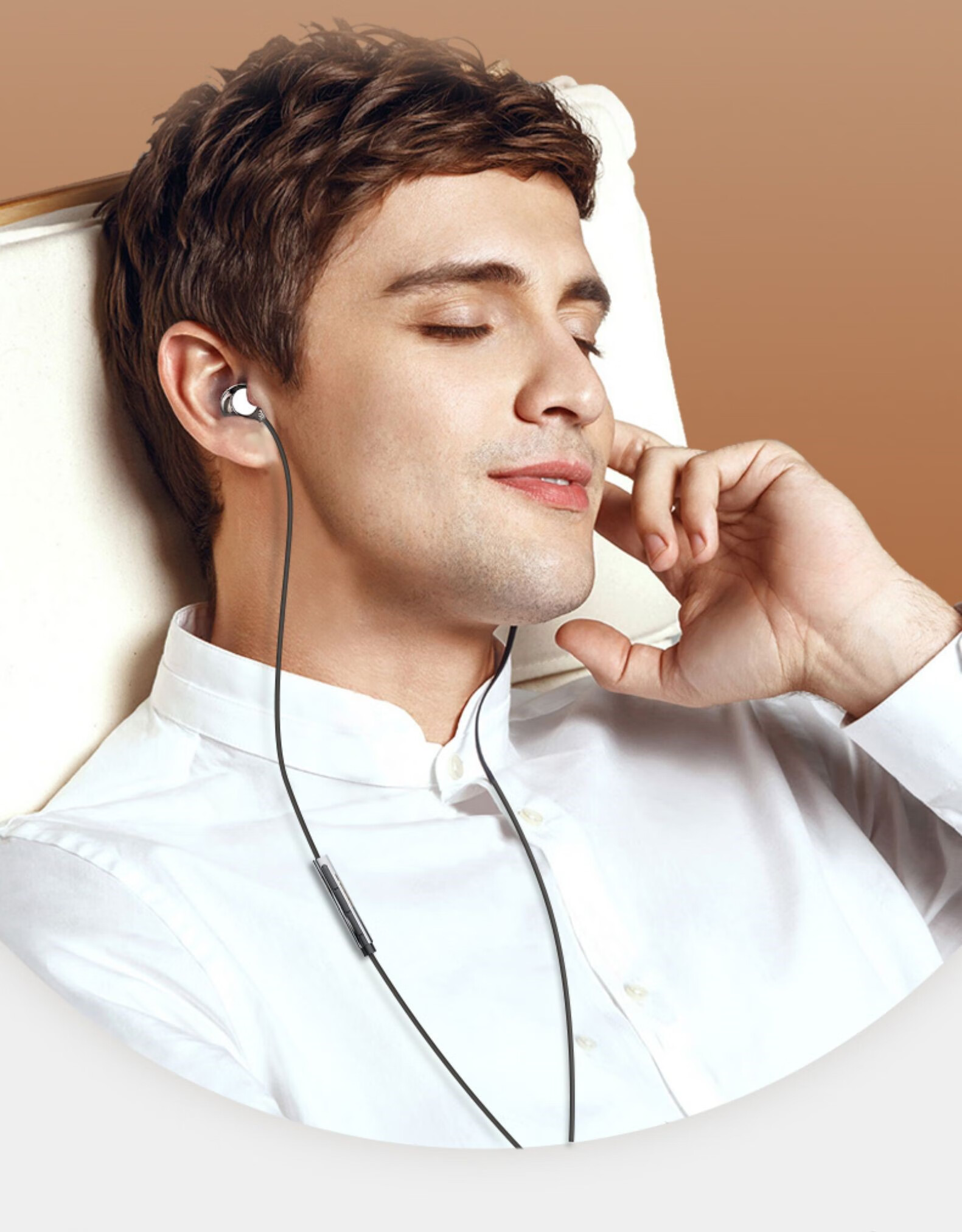 誉语 铂典有线耳机入耳式陶瓷唱歌降噪游戏电竞吃鸡专用电脑带耳麦 深