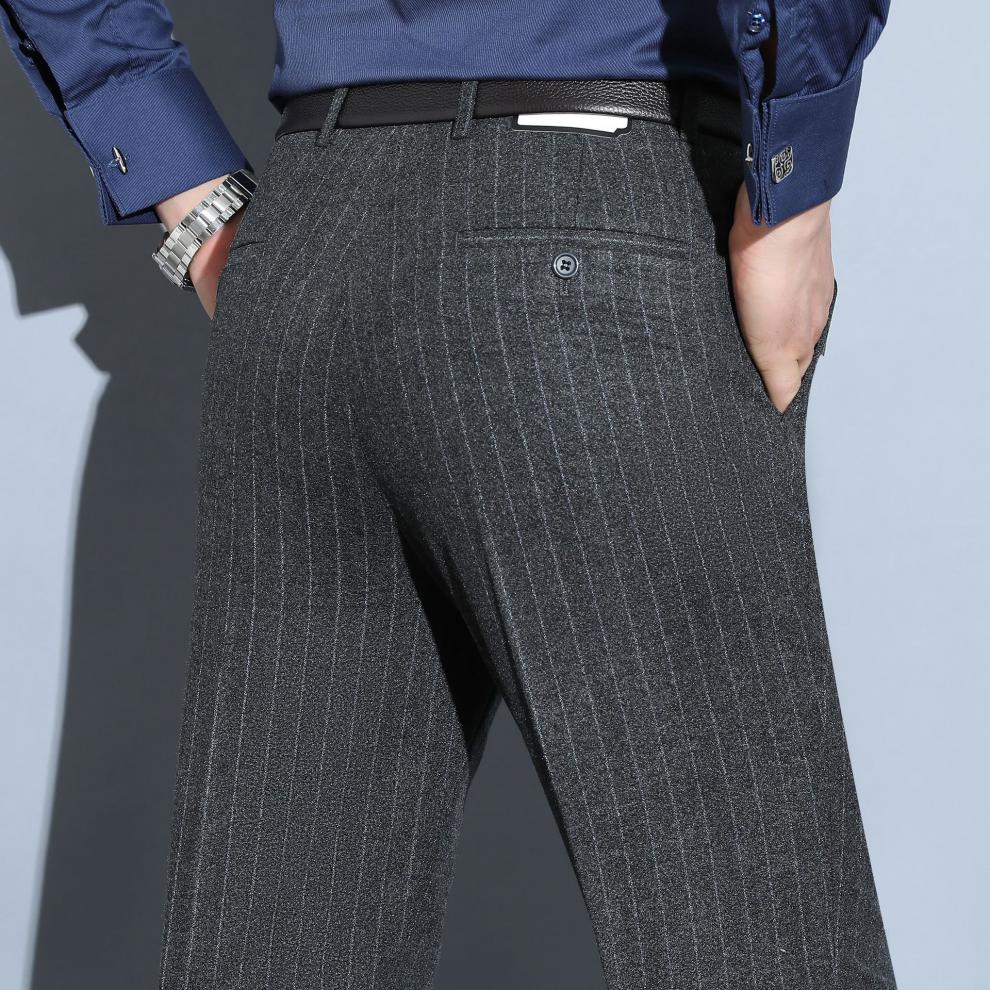 高品质西装裤秋冬中年男士休闲裤西装裤宽松中老年人男裤长裤爸爸裤子