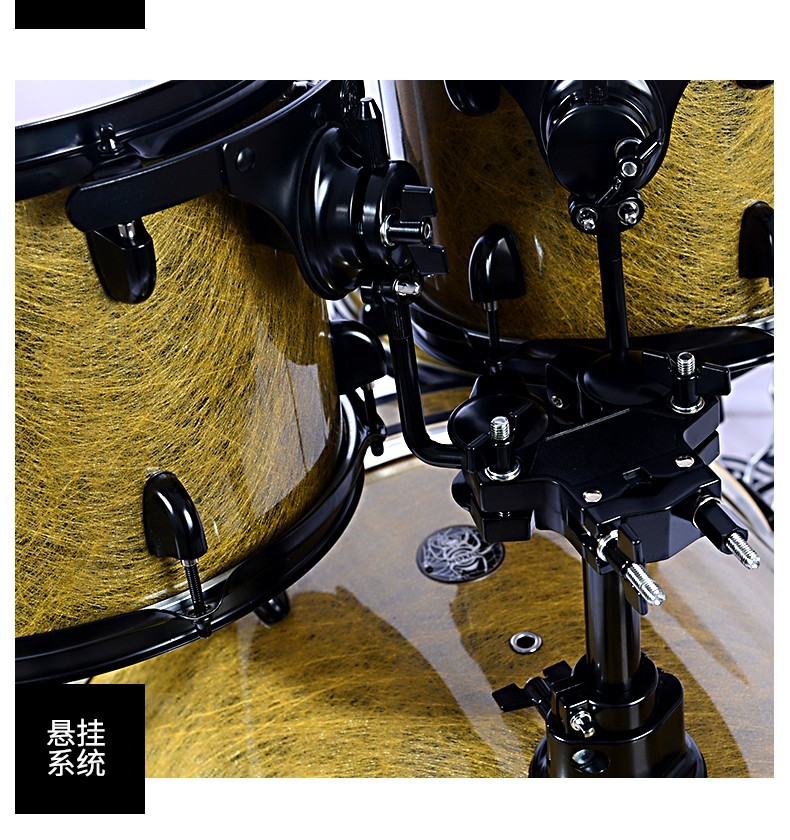 台产dixon架子鼓帝声架子鼓帝蟒专业架子鼓爵士鼓成人架子鼓蟒皮纹金