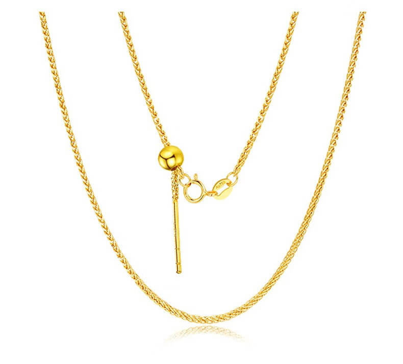 diamart珠宝18k金项链女士闪o肖邦针式项链黄金玫瑰金au75018k黄金