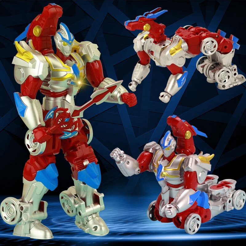 奥特曼变形玩具变形战车机器人组合套装儿童玩具 三变六只全套组合