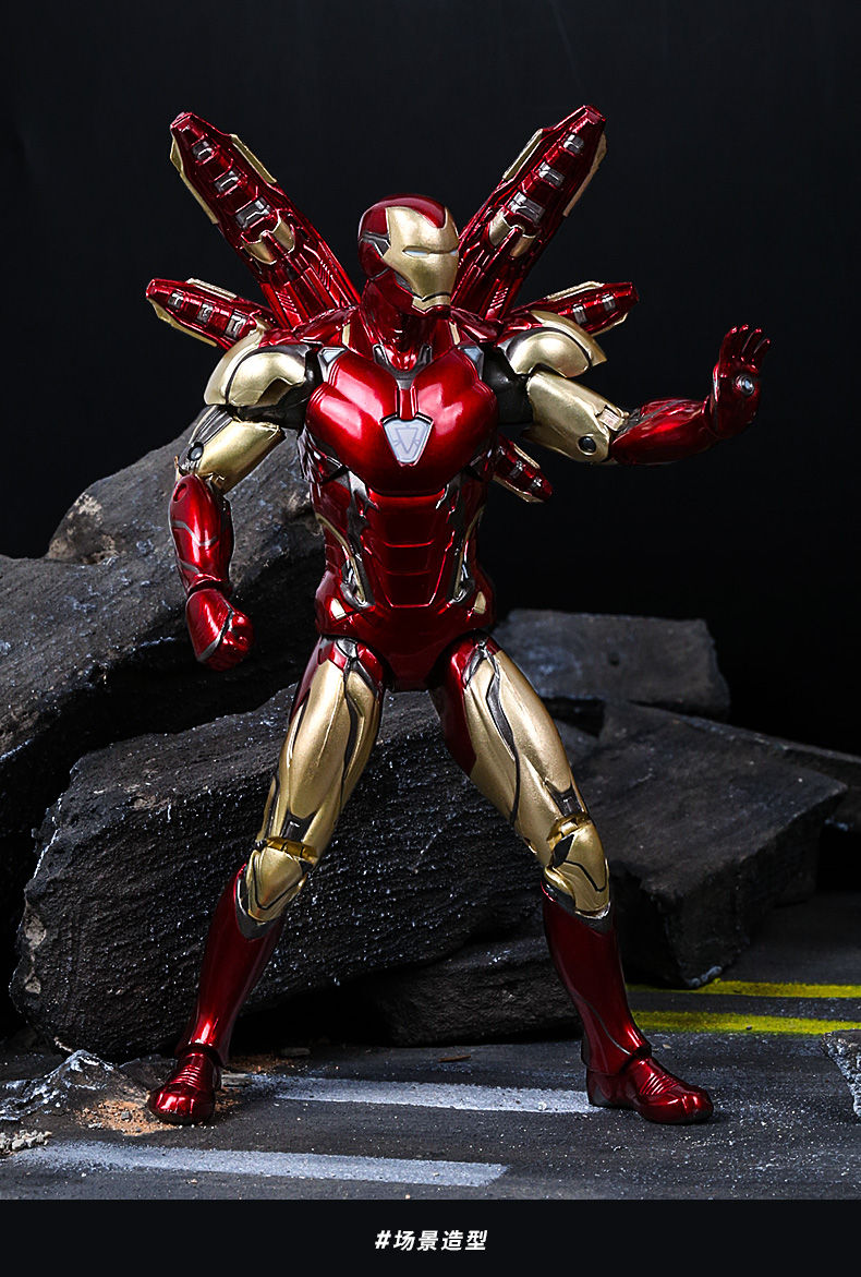 动钢铁侠手办蜘蛛侠玩具漫威摆件复仇者联盟4美国队长模型3定制定新年