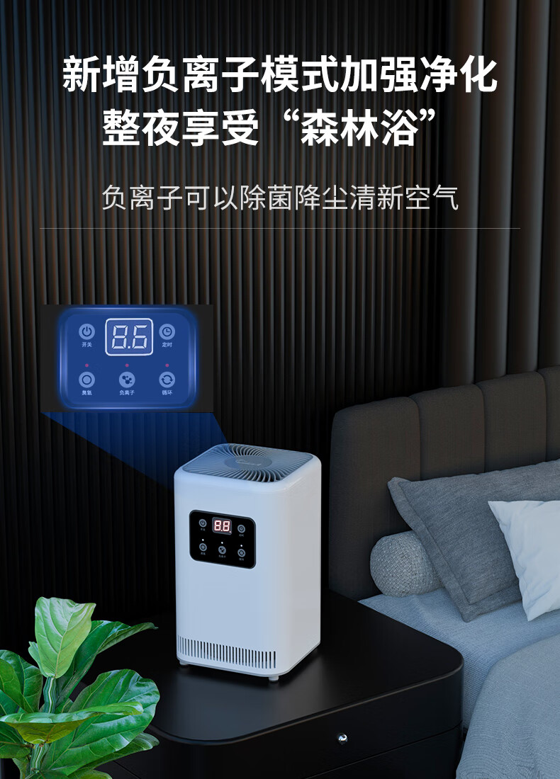 毒机除甲醛除异味汽车杀菌臭氧发生器 青瓷绿(10g/h_80w_180平)【图片