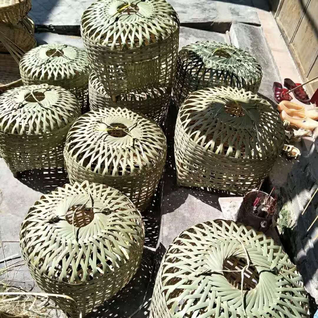 产地直销鸡笼养鸡鹅鸭喜庆鸡笼纯手工竹编鸡笼动物笼竹制品 大号直径