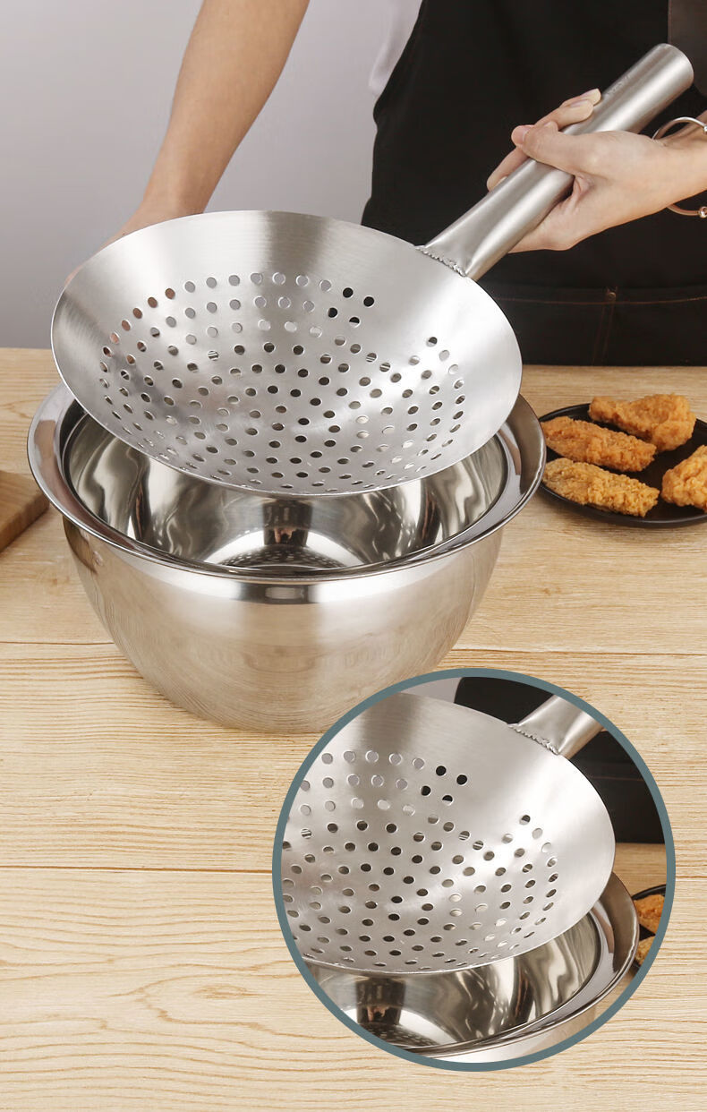 甜柠檬304特厚不锈钢油盆油缸涨形油鼓猪油盆厨房加深打蛋盆和面盆带