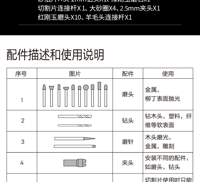 玉石雕刻电磨笔雕刻机打磨机微型电钻 抛光打磨木雕根雕工具 39件电磨
