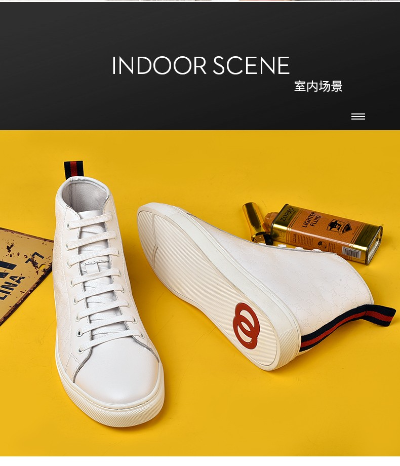 美国苹果apple中高帮男士休闲鞋头层牛皮真皮板鞋男韩版青年简约百搭
