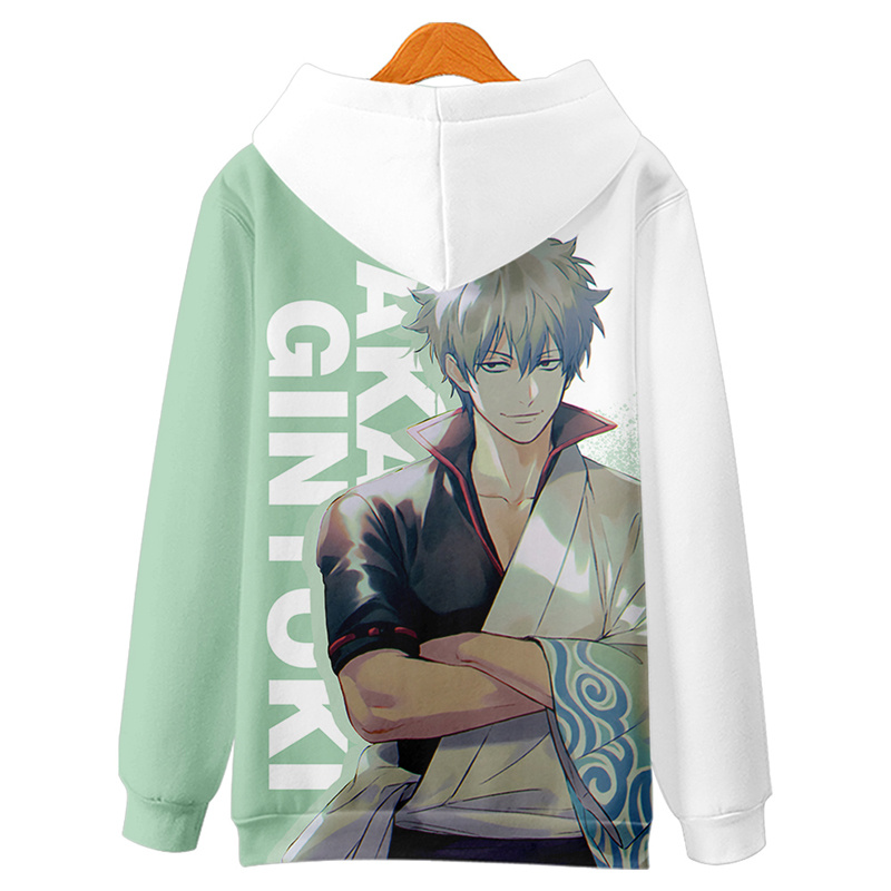 坂田银时银桑卫衣二次元cos拼色外套男女秋冬痛衣服06款加绒童码100