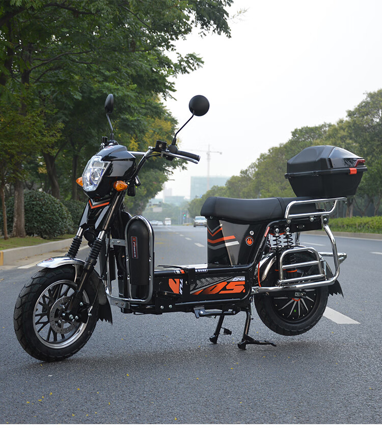 拉客载人电瓶车72v载重王外卖踏板长跑王大功率96电动摩托车可上牌 豪