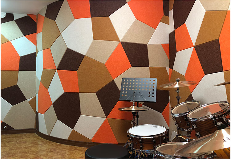 聚酯纤维吸音板墙面装饰录音棚幼儿园电影院琴房架子鼓防撞隔音板 四