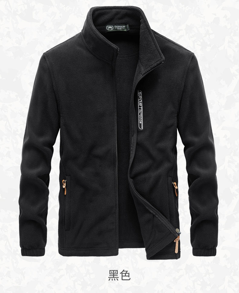 七匹狼意佳斯专卖店 秋冬季户外加厚抓绒衣男摇粒绒外套男士加绒上衣