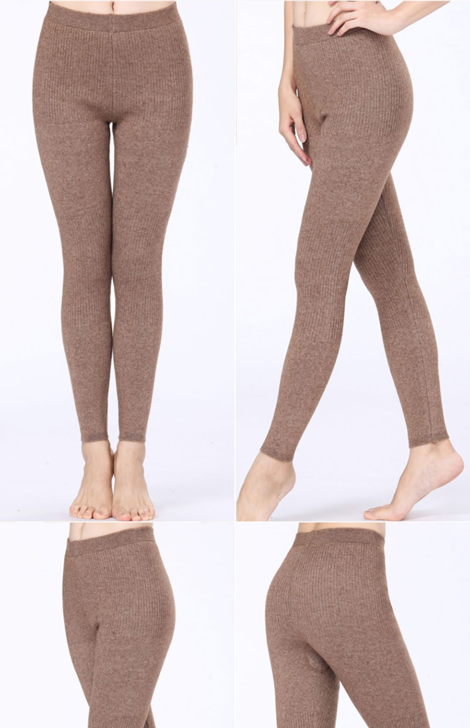 鹿王恋雪双面羊绒毛呢市100%纯山羊绒裤男女加厚保暖打底裤中老年高腰